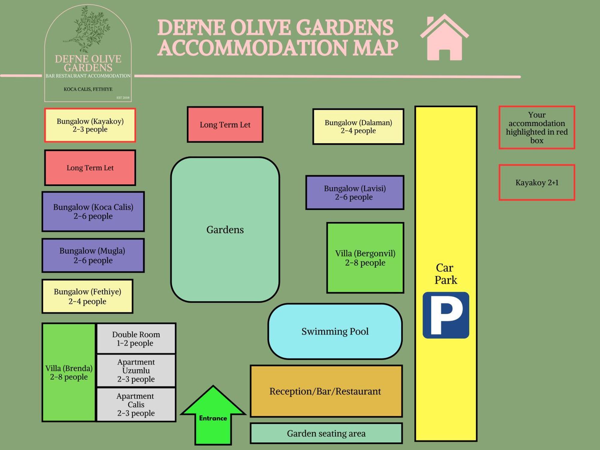Defne Olive Gardens, Koca Calis, - Previously Defne Vakantiehuis Fethiye