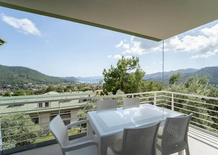 Amazing Duplex With Fascinating View And Shared Pool In Gocek