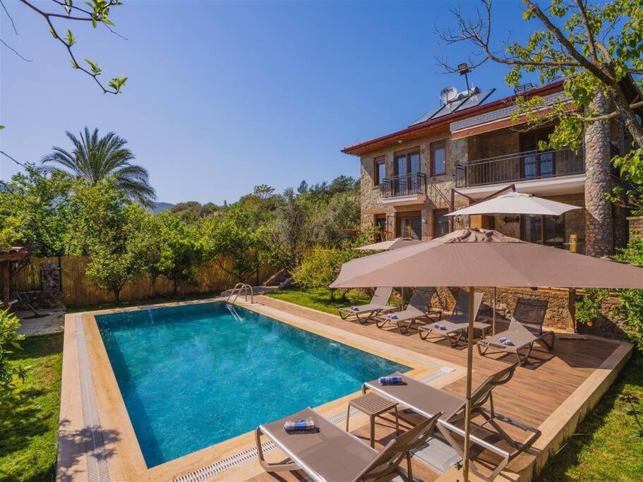 Villa Kayakoey'de Oezel Havuzlu Muhafazakar Kaya *